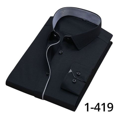 DAVYDAISY High Quality Men Shirt Long Sleeve Twill Solid Formal Business Shirt Brand Man Dress Shirts DS085