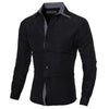 VISADA JAUNA Men Shirts Europe Size New Arrivals Slim Fit Male Shirt Solid Long Sleeve British Style Cotton Men's Shirt N332