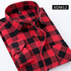 Casual Men Plaid Shirt Spring Autumn Flannel Shirt Men Dress Shirts Fashion Long Sleeve Slim Fit Chemise Homme Cotton Male Shirt